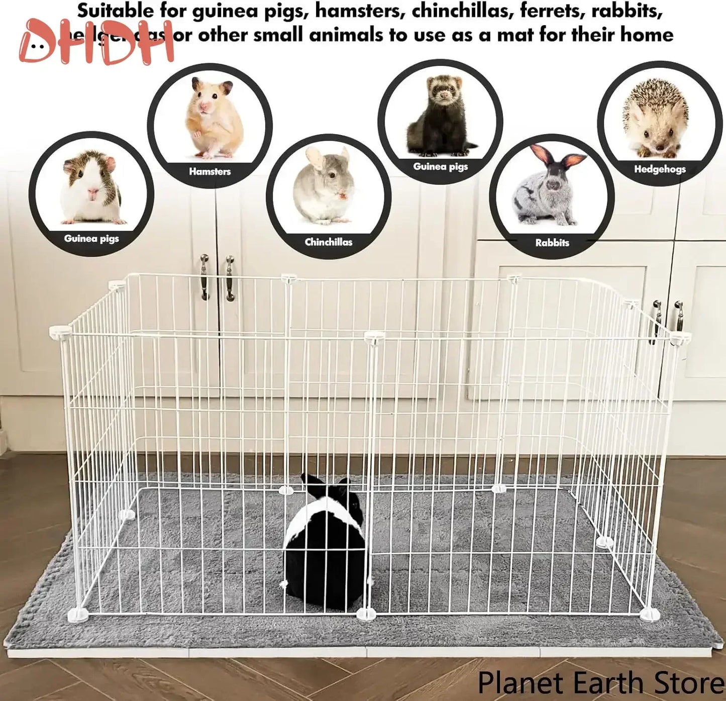 4/10Pcs Rabbit Guinea Pig Cage Liner Small Pet Items Waterproof Anti Slip Bedding Mat Highly Absorbent Pee Pad For Pet SleepMat