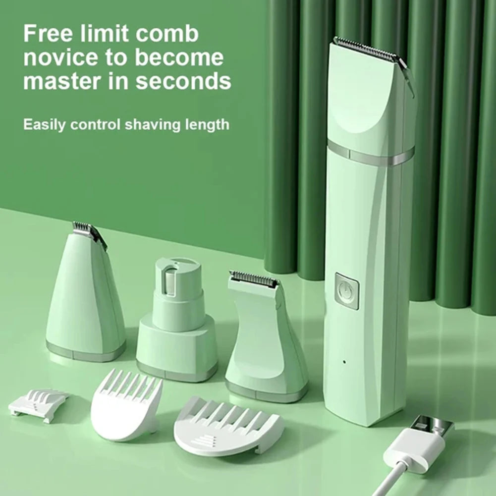 Professional 4 In 1 Electric Pet Grooming Tool Set USB Rechargeable Dog Cat Hair Clippers Trimmer Shaver Waterproof