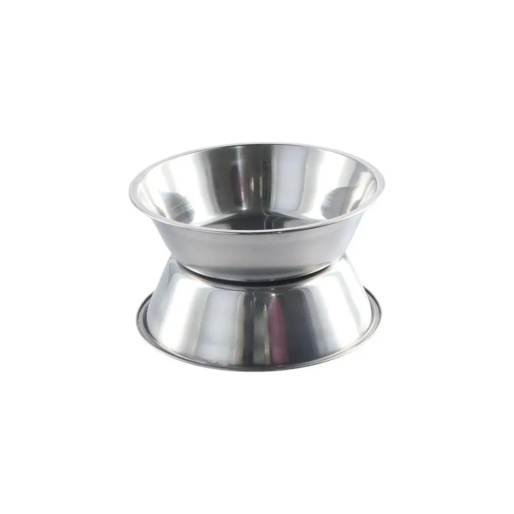 Pet Supplies Large Capacity Dog Bowl Stainless Steel Non-rust Cat Water Feeder Bowls Silver Cat Feeder Puppy