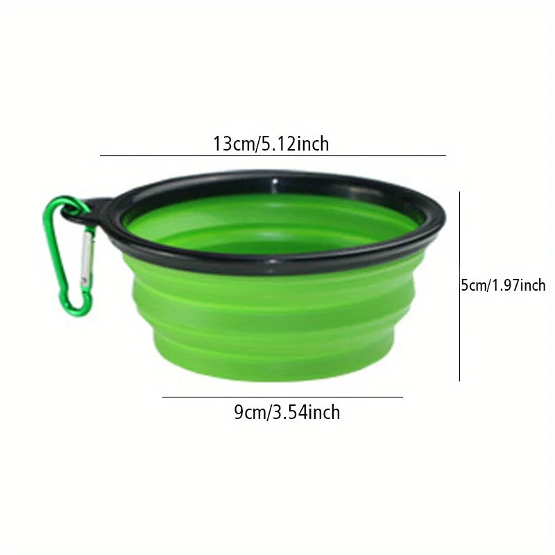 1/2Pcs Pet Supplies Food Bowl 2-in-1 Dog Bowl Water Bowl Silicone Folding Bowl Portable Outdoor Travel Telescopic Bowl