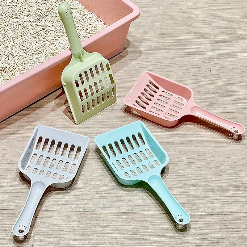 New Pet Litter Shovel Candy Color High Appearance Horizontal Handle Cat Toilet Shovel Poop Pickup Cat Cleaning Supplies