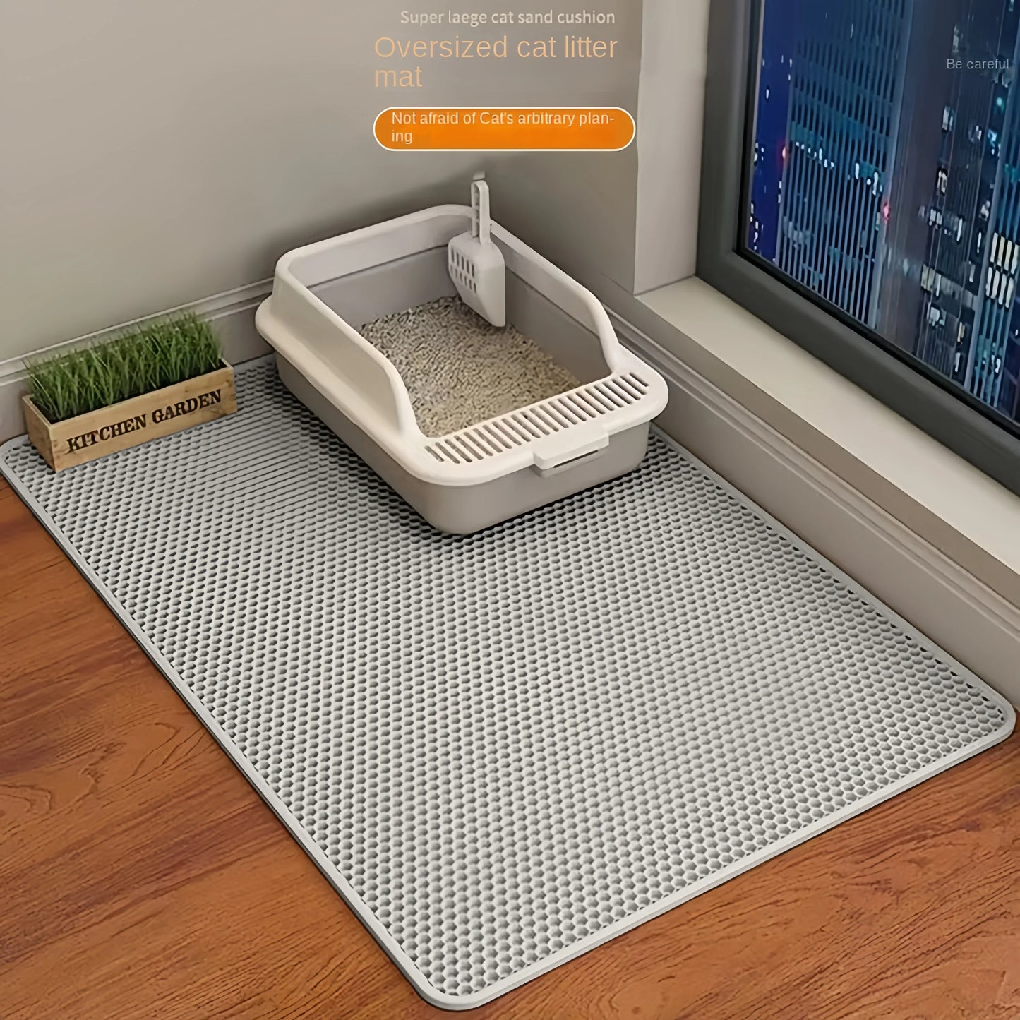 Waterproof Double Layer Cat Litter Mat Nonslip Washable Pet Box Mat For Cat Toilet And Sand Cleanup