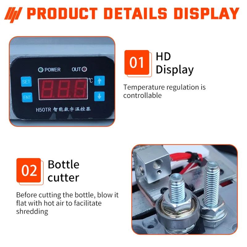 Desktop Extruder 3D Printing Filament Maker PET Bottle Plastic 3D Printing Consumables Tool Filament Making Machine Extruder