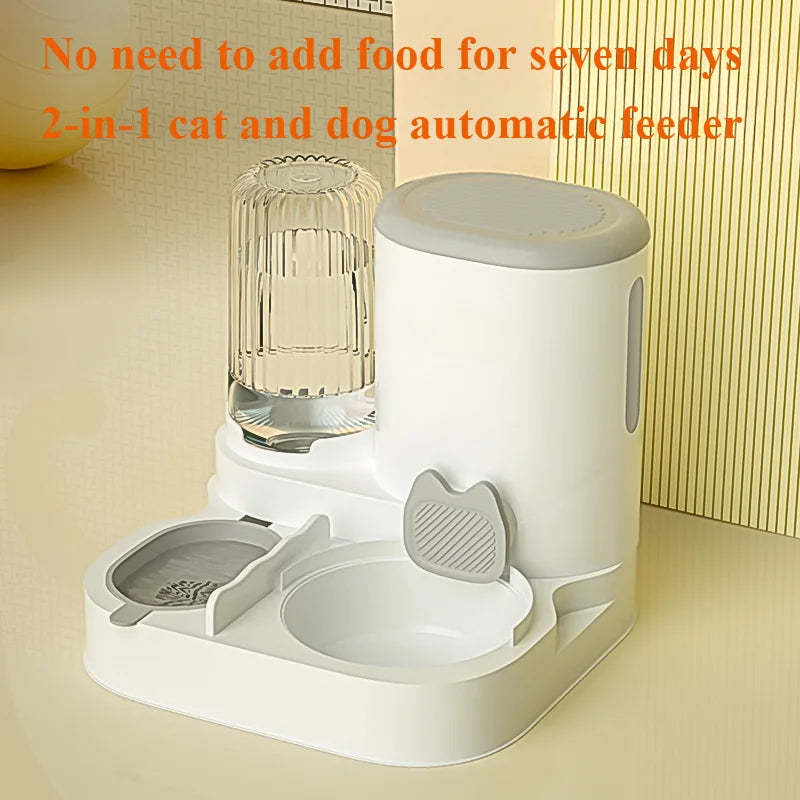 Automatic Cat Bowl Feeder & Water Dispenser