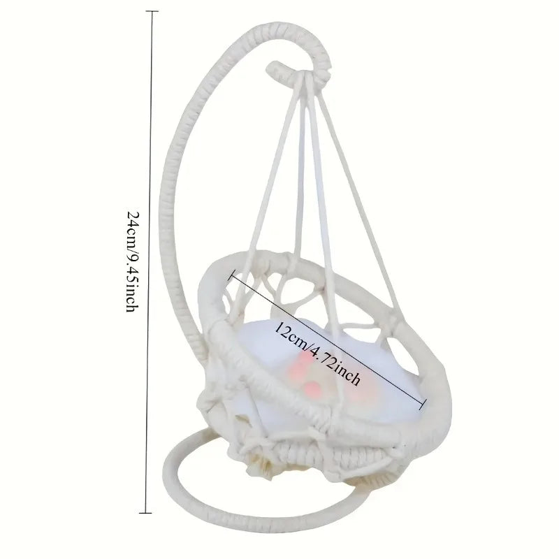 Hamster Swing Hammock Durable Hanging Cage Accessory with Soft Cushions And Small Pillows No Assembly Required Suitable Gerbils