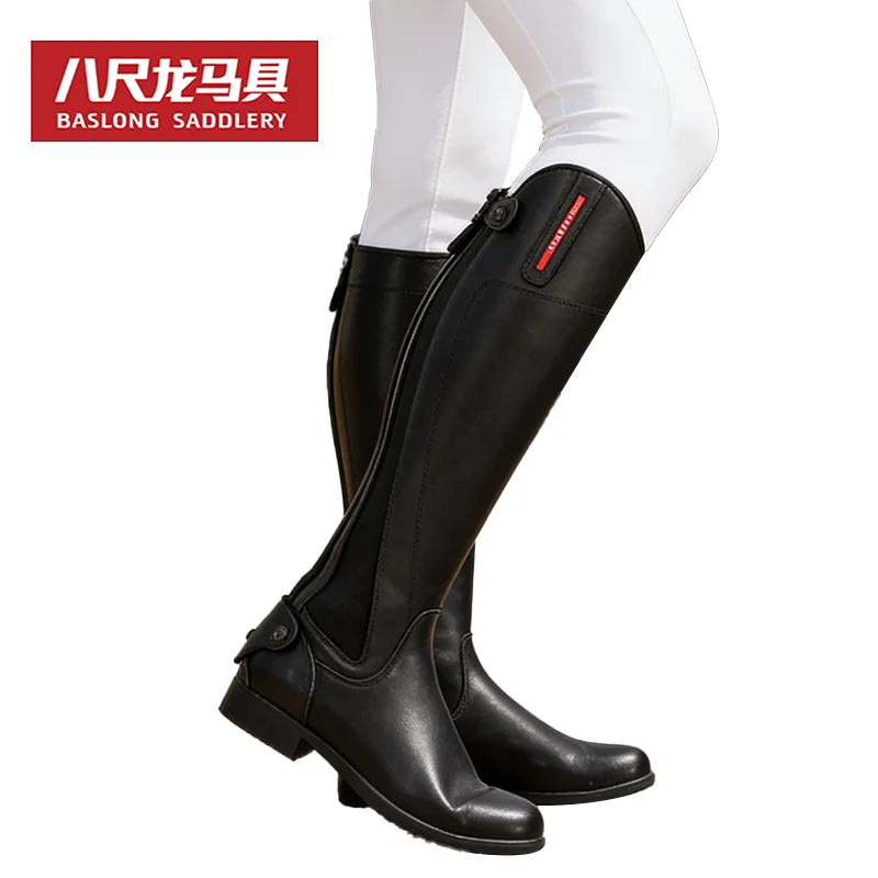 Baslong Equestrian Tall Boots 2026 Spring Equestrian Tall Boots for Women Men Genuine Leather Professional Equestrian Equipment