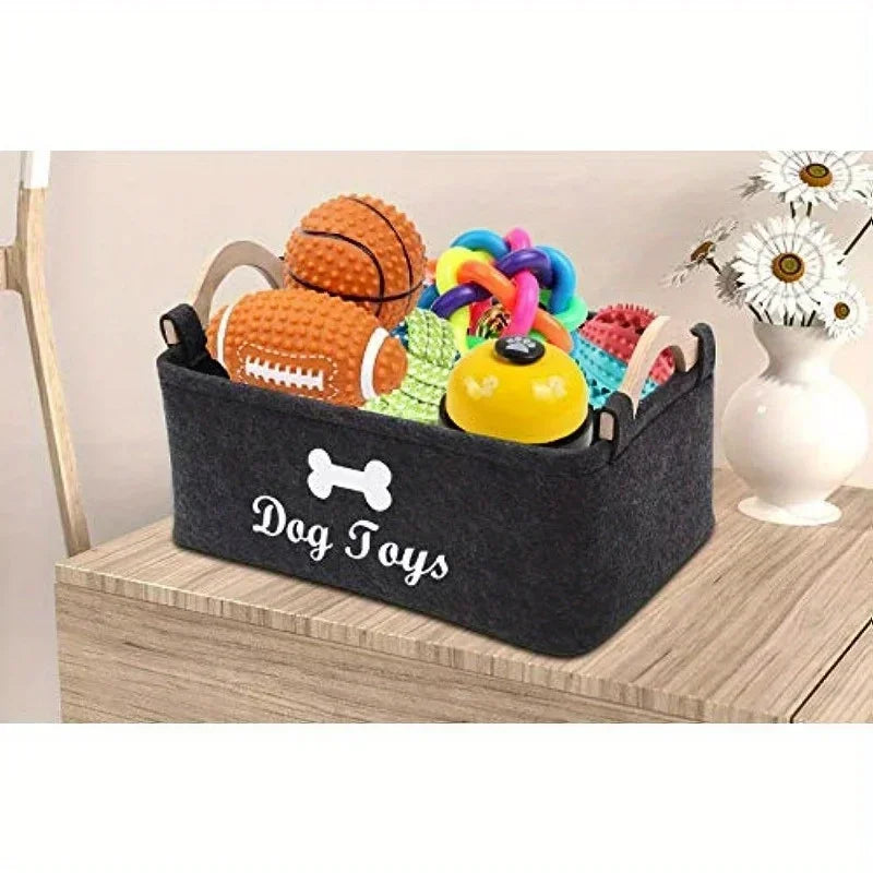 Felt Pet Toy Storage Box