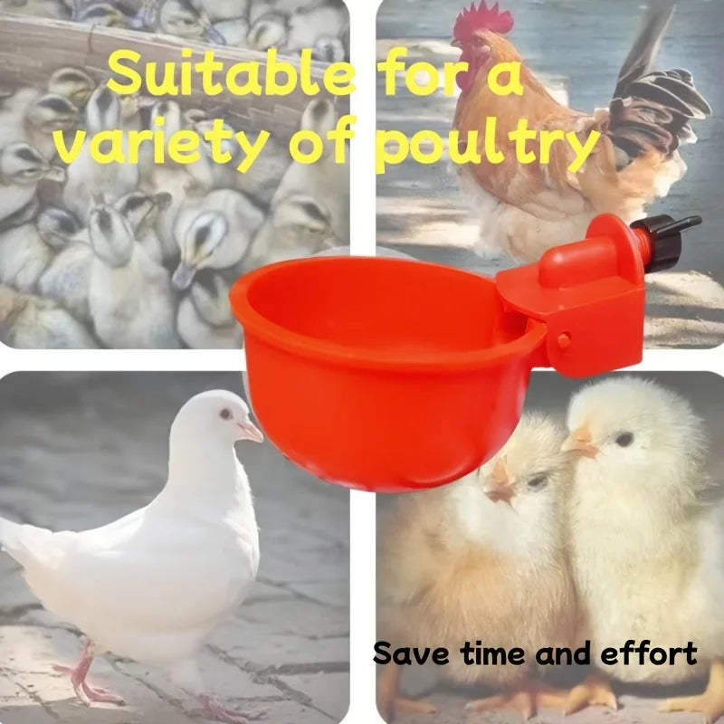 5/10 Pcs Poultry Automatic Water Dispensers - Chicken & Pigeon Drinking Bowls for Small Chicks