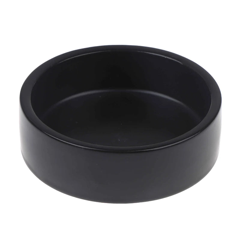 Reptile Food Bowl Anti-Escape Ceramic Feeder Dish Black White Reptile Water Bowl For Hermit Crab Gecko Chameleon Corn Snake