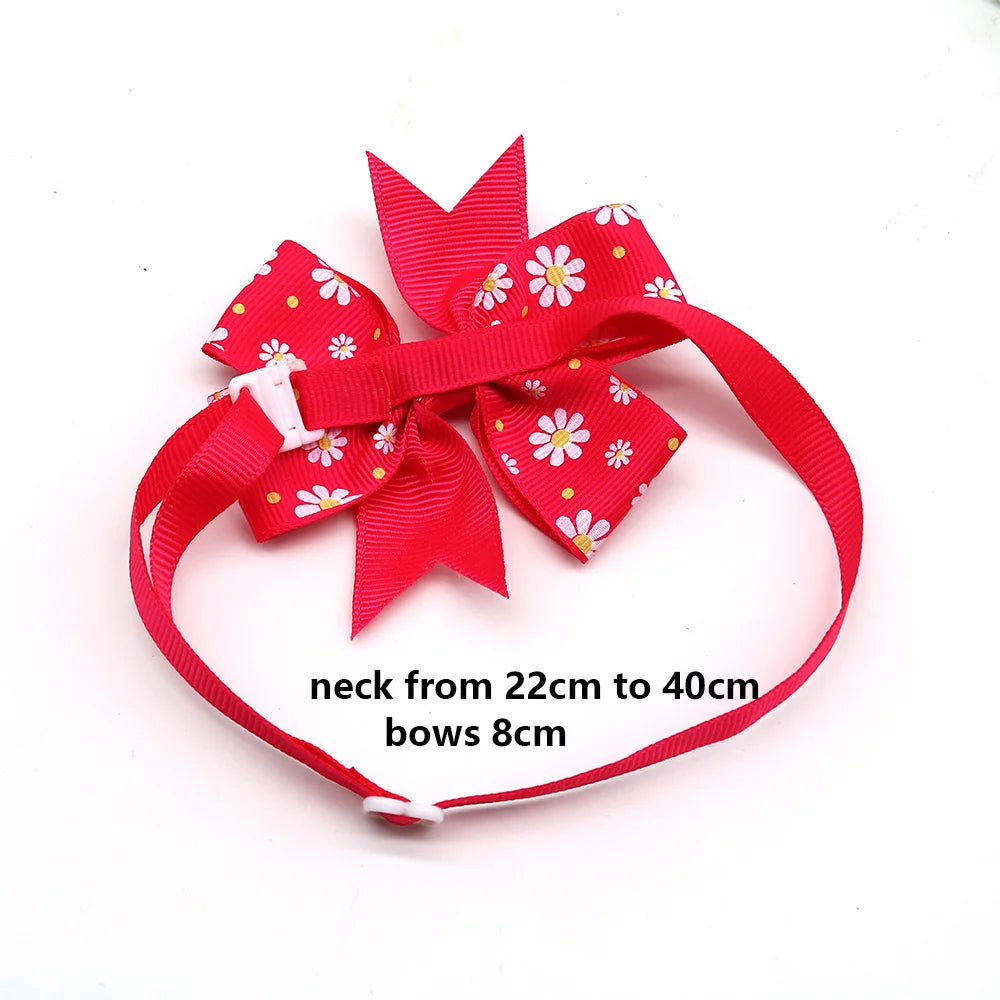 50/100pcs Spring Pet Supplies Cat Pet Dog Bow Tie Small Dog Bowties Nekties Dog Grooming Accessories Samll-Middle Dog Products