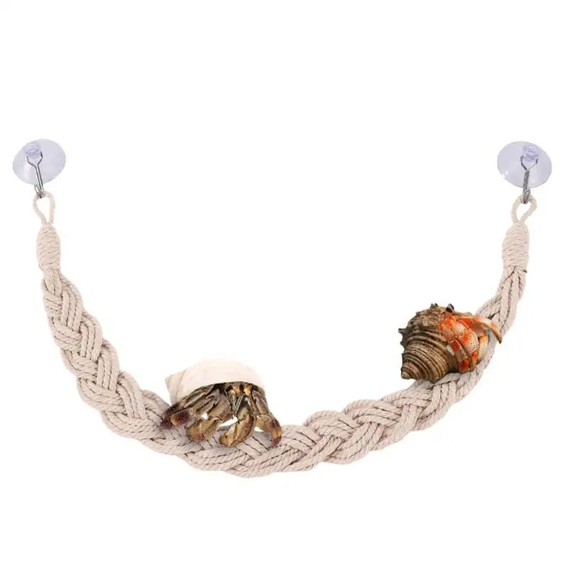 Hermit Crab Climbing Jute Rope Ladder Reptile Tank Terrarium Accessories Lizard Gecko Climbing Jute Rope Ladder Hermit Crab Toys
