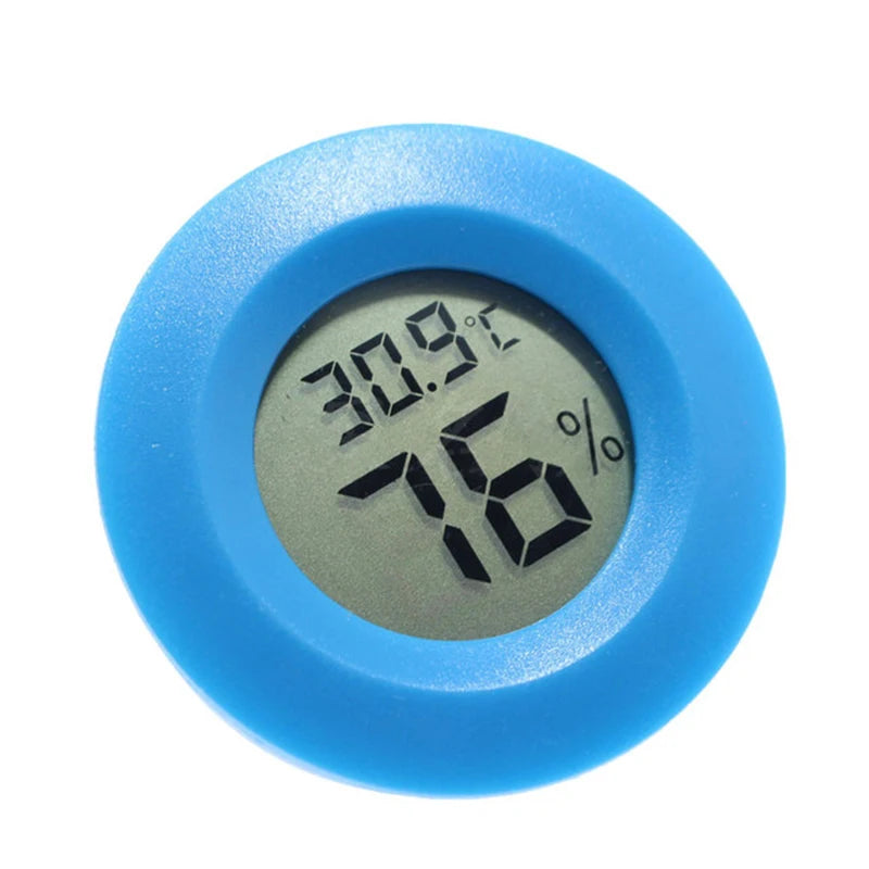 1pcs Round Electronic Temperature Embedded LCD Digital Thermometer Fridge Freezer Tester Temperature  Reptile Hygrometer