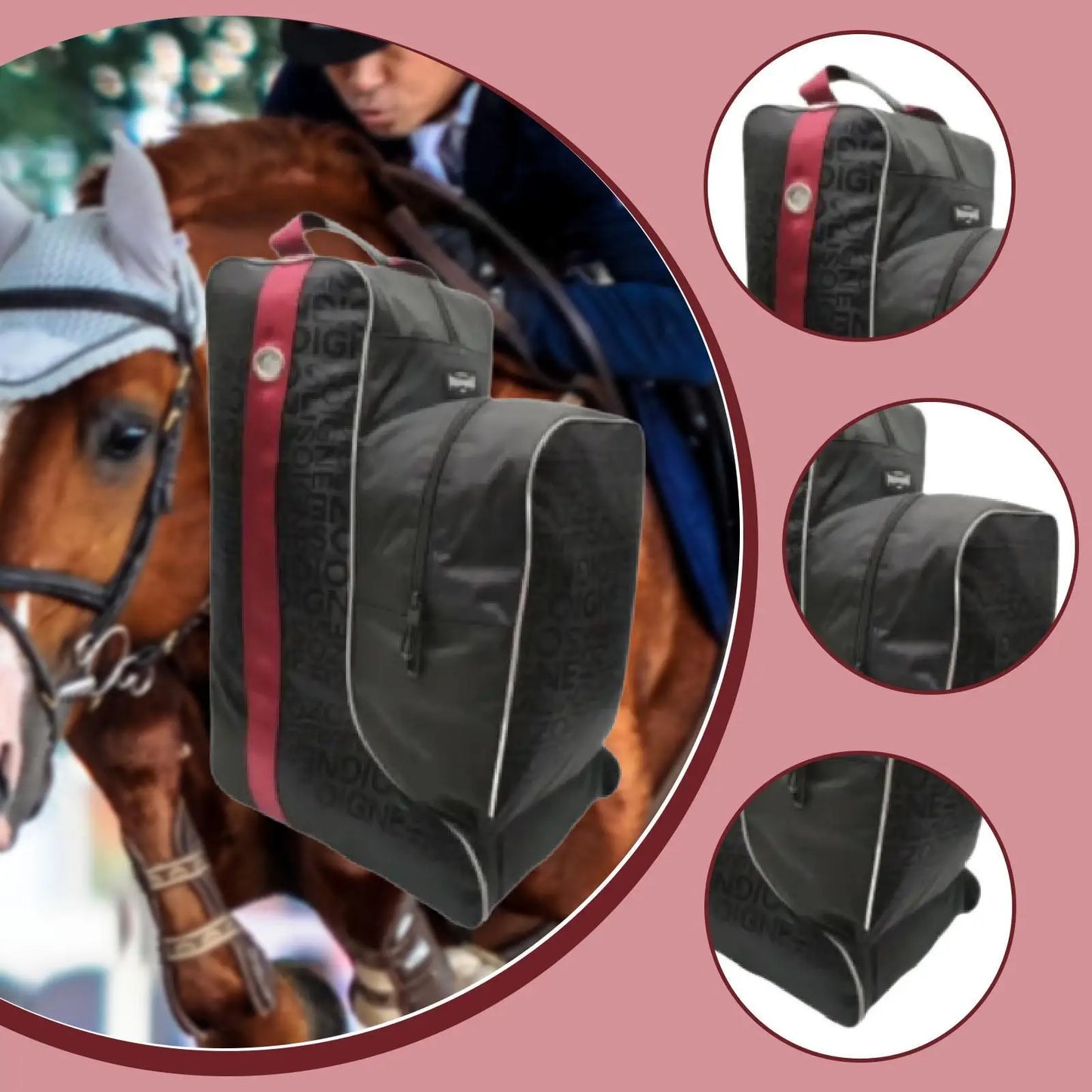 Title (SEO, ≤40 chars): Equestrian Tall Boot Bag Waterproof