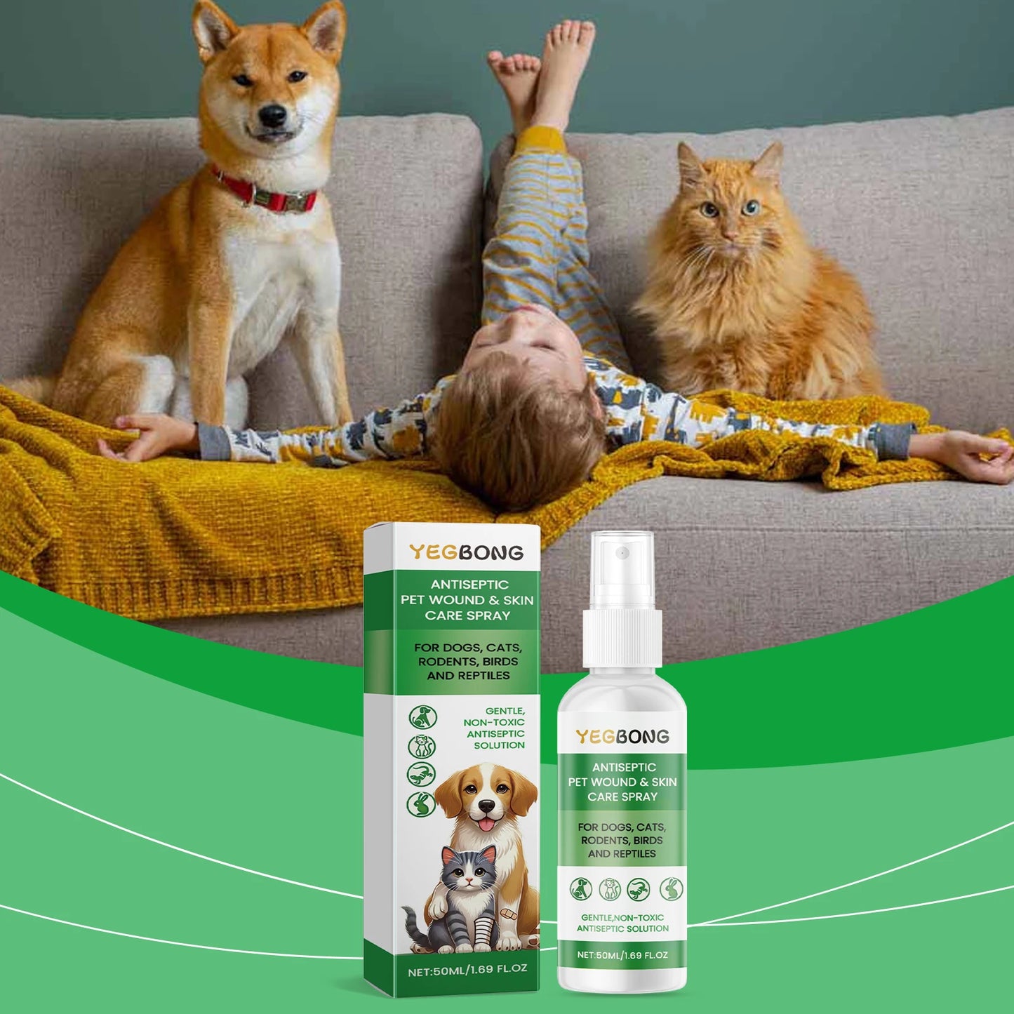Pet Skin Care Spray Relieving Itching Reduce Redness Repairing Dryness Skin Long Lasting Moisturizing Pet Wound Skin Care Spray