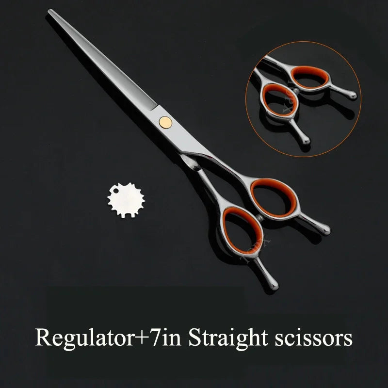 Pet Grooming Curved Scissors Set For Dogs Professional Trimming Bent Scissors Teddy Cutting Clippers