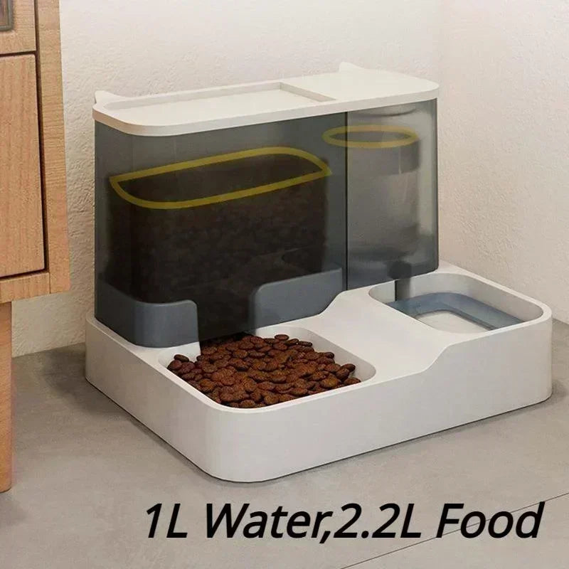 PetFlow SmartFeeder Pro 2.2L Dual Water Dispenser For Dogs - Auto Feeding And Hydration Convenience