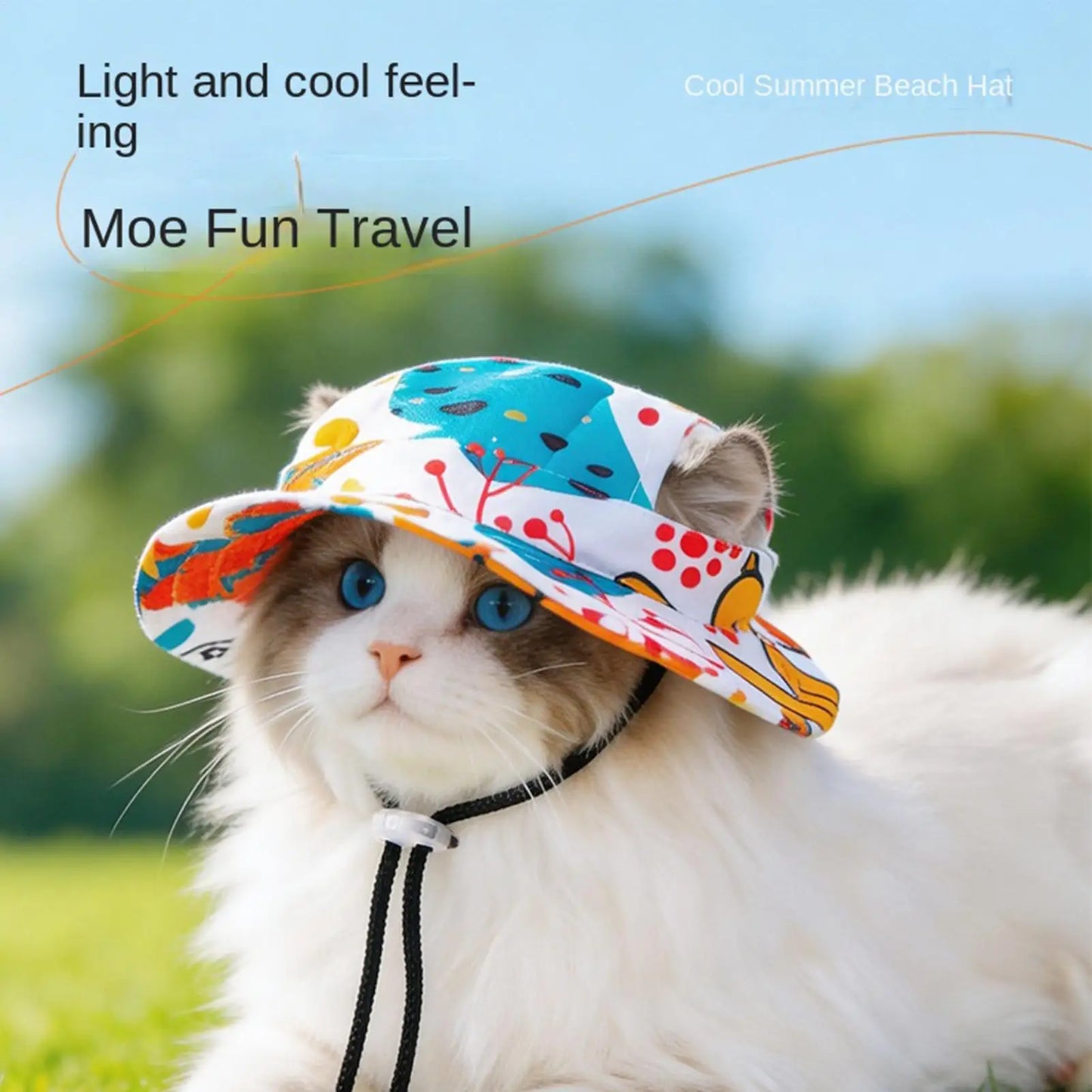 1PC Pet Sun Hat Adjustable Pet Sun Hat Cat Dog Breathable Dog Sunshade Hats Outdoor Travel Pet Fisherman Hat Sun Protection