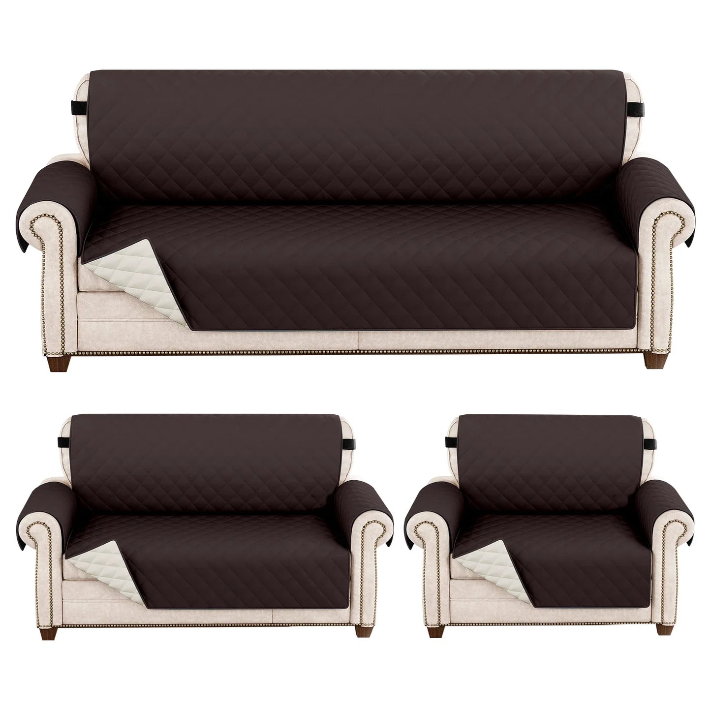 1pc Waterproof Sofa Cover Quilted Anti-wear Couch Covers for Dog Pet Kids Recliner Armchair Furniture 1/2/3/4 Seater Protect