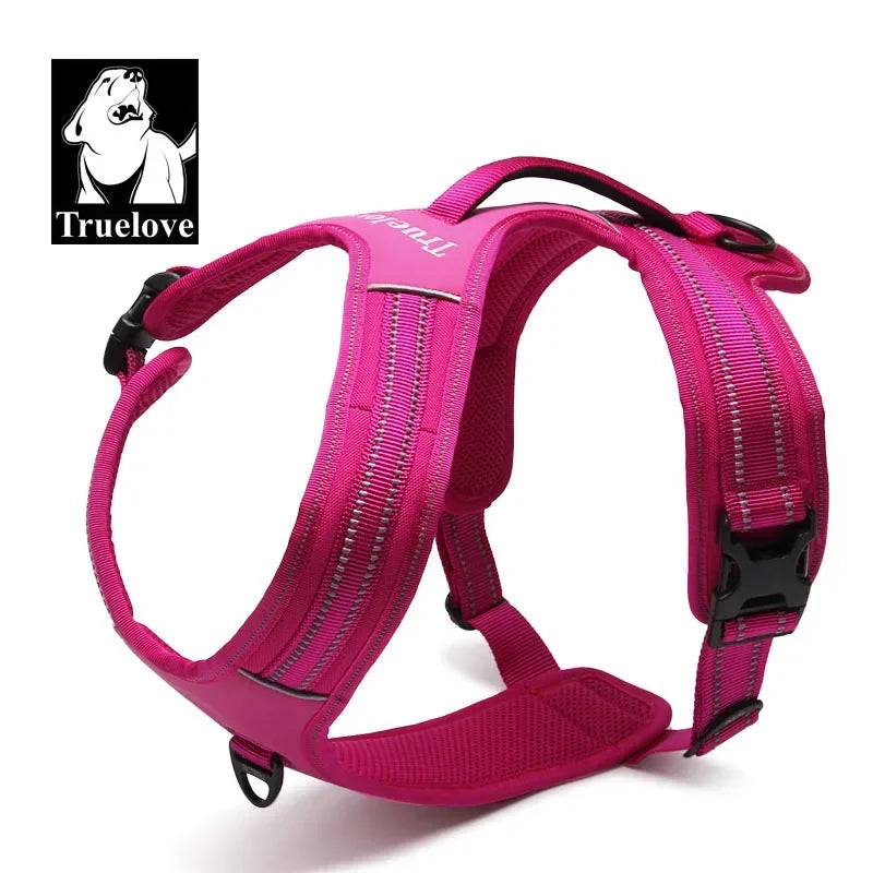Truelove Sport Nylon Reflective No Pull Dog Harness With Handle For Outdoor Adventures XS to XL In Five Colors