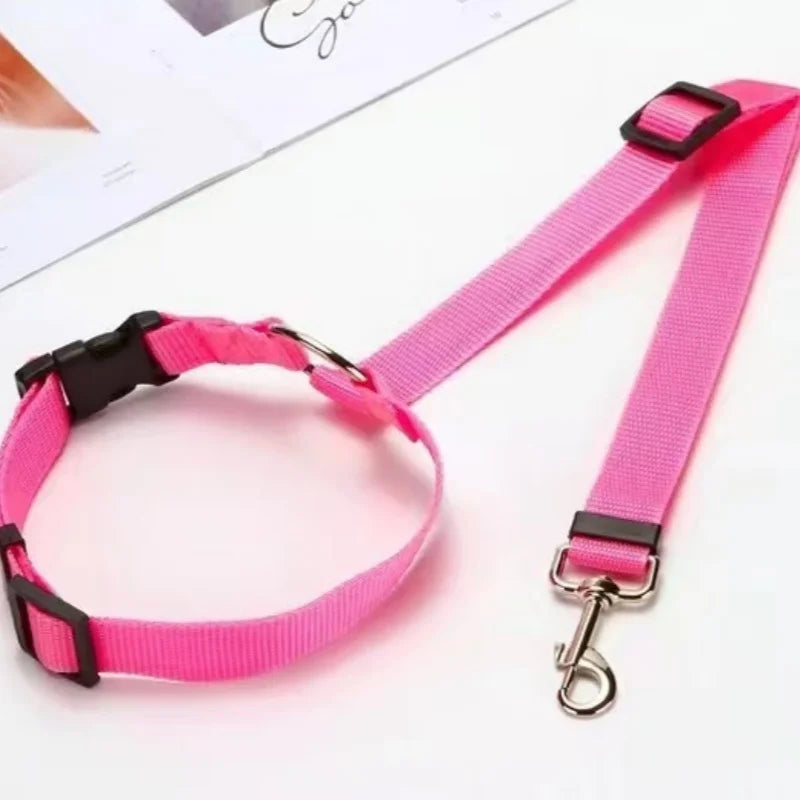 1PC Adjustable Pet Dog And Cat Seat Belt Safety Rope Car Headrest Restraint for Small Dogs Car Seat Belt Accessories