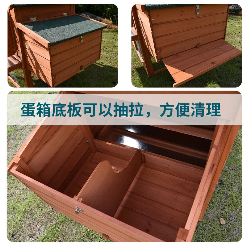 Chicken Cage, Chicken Nest House, Chicken Coop, Pigeon Rabbit Cage, Home Large Outdoor Breeding Cat House, Rabbit Cage