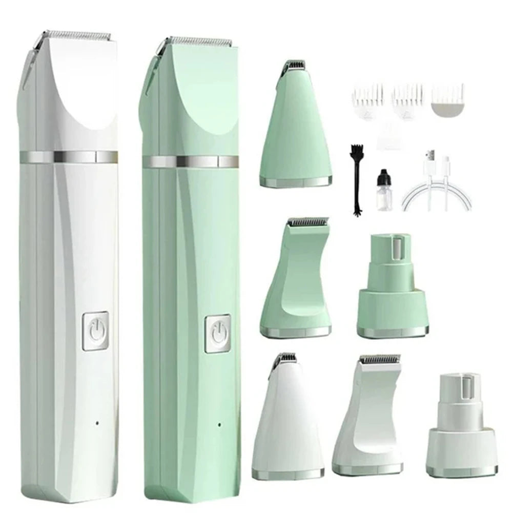 Professional 4 In 1 Electric Pet Grooming Tool Set USB Rechargeable Dog Cat Hair Clippers Trimmer Shaver Waterproof
