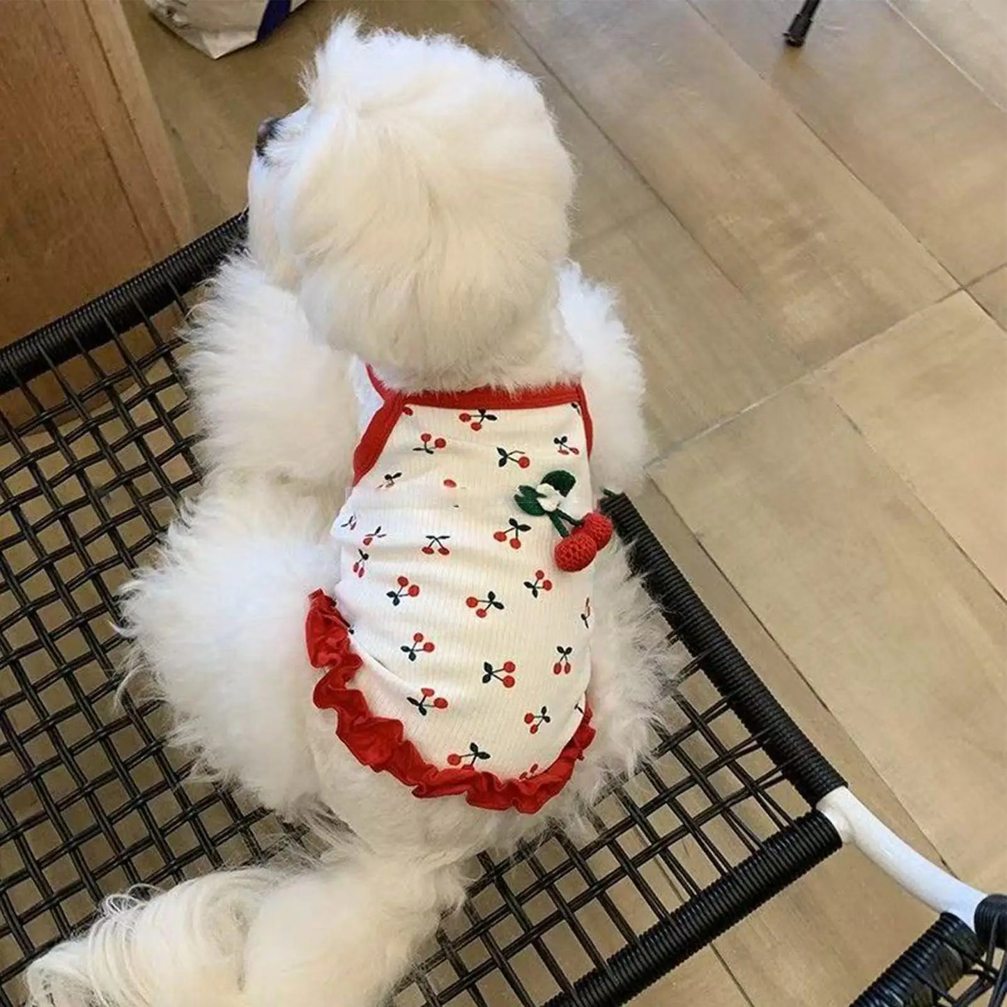 pet Vest Cat Clothing Cute Dog Clothing for Small Dog Cherry Dog Vest Summer Breathable Vest Breathable Soft Pet Clothes