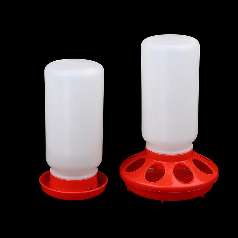 Plastic Poultry Feeder And Drinker Water Food Dispenser Automatic Chicken Birds Chick Waterer Feeding Bucket Container