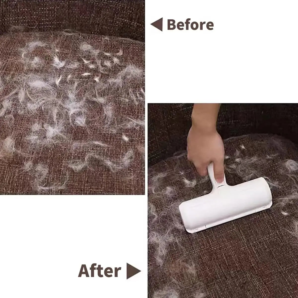 Pet Hair Remover Roller With Self Cleaning Base For Dog And Cat Fur Efficient Furniture Hair Removal Tool