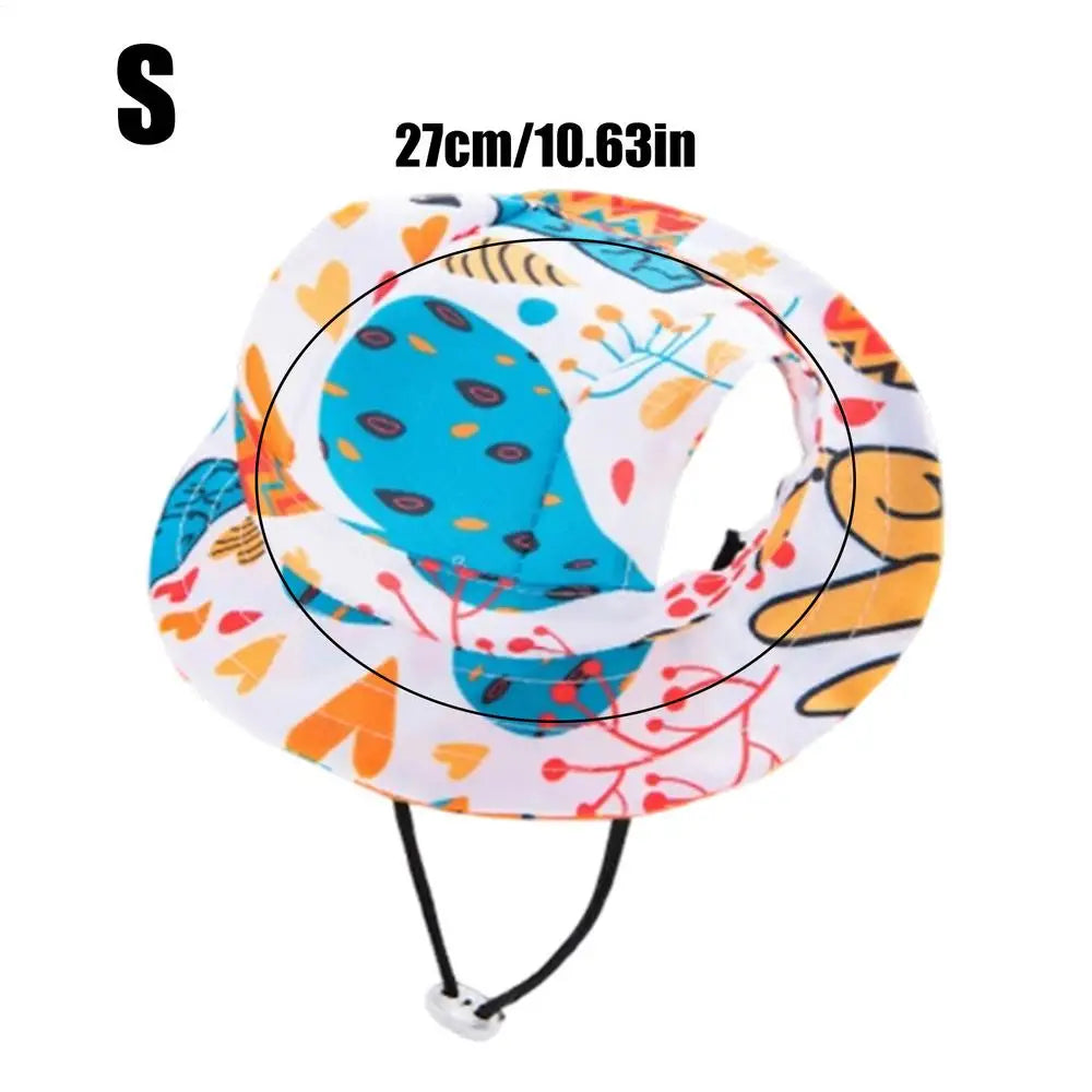 1PC Pet Sun Hat Adjustable Pet Sun Hat Cat Dog Breathable Dog Sunshade Hats Outdoor Travel Pet Fisherman Hat Sun Protection