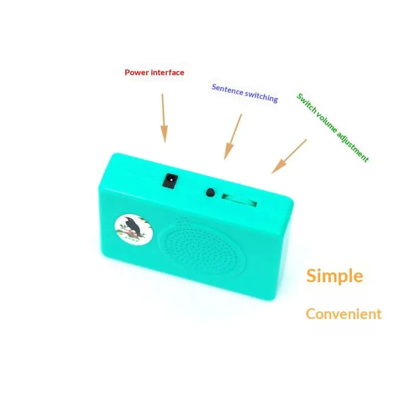 Parrot Trainer with Loop Playback Multiple Modes Portable Tool for Parakeet Daily Talking Speech Practice Training