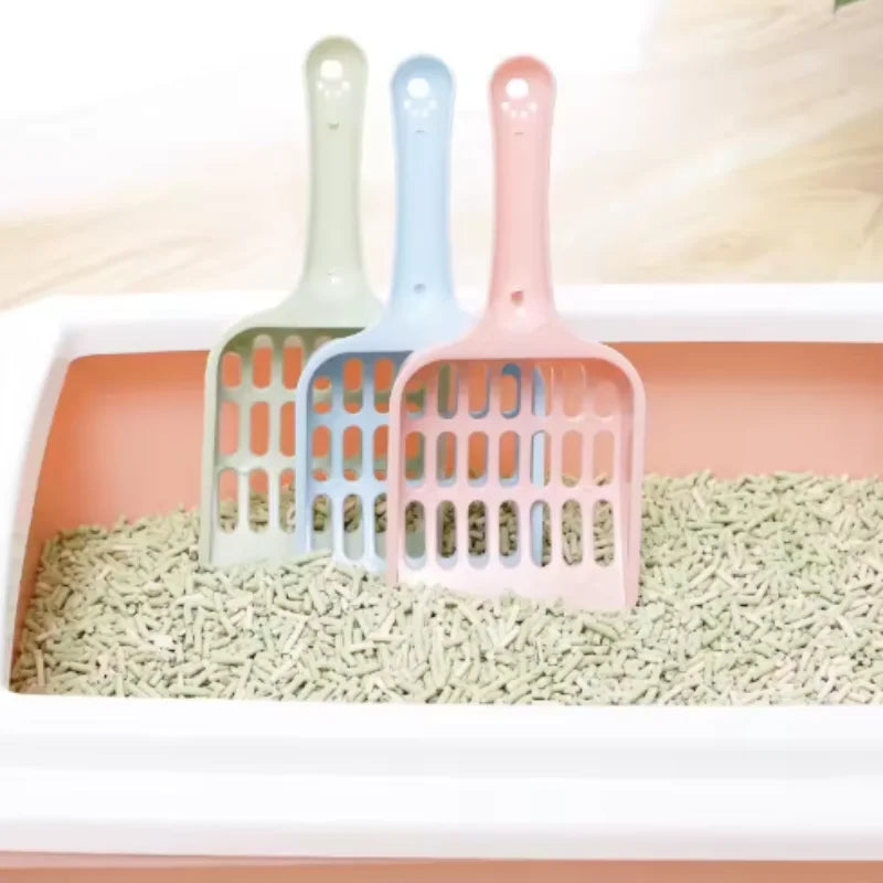 New Pet Litter Shovel Candy Color High Appearance Horizontal Handle Cat Toilet Shovel Poop Pickup Cat Cleaning Supplies