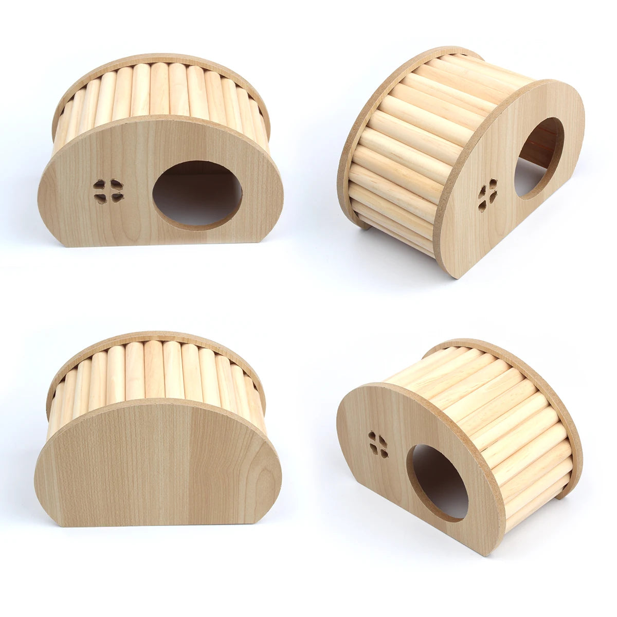 Small Pet Hamster Wooden House Sports Toys Fence Stairs Ladder Arch Bridge Nest Decoration Golden Bear Boredom Relief Toys
