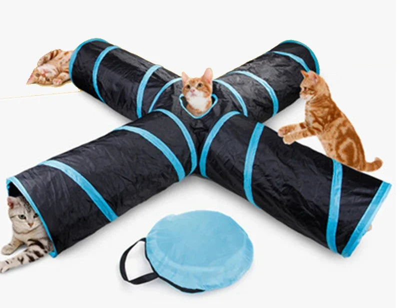 S Shape Pet Cat Tunnel Tube Funny Toys for Cats Foldable Cat Toys Interactive Rabbit Play Games Kitty Tunnel Chat Pet Product