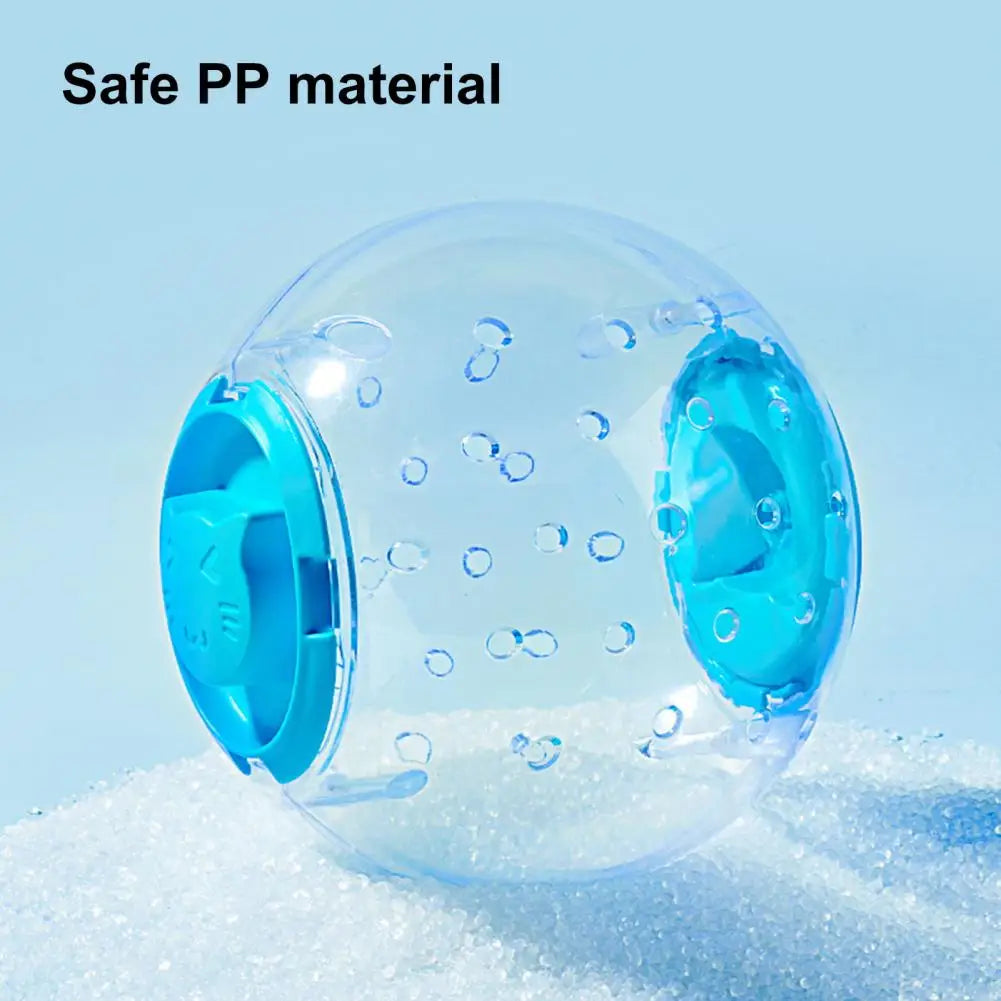 12cm/16cm/18cm Hamster Exercise Ball Transparent Hamster Running Ball Wheel With Traction Rope For Small Animals Pet Supplies