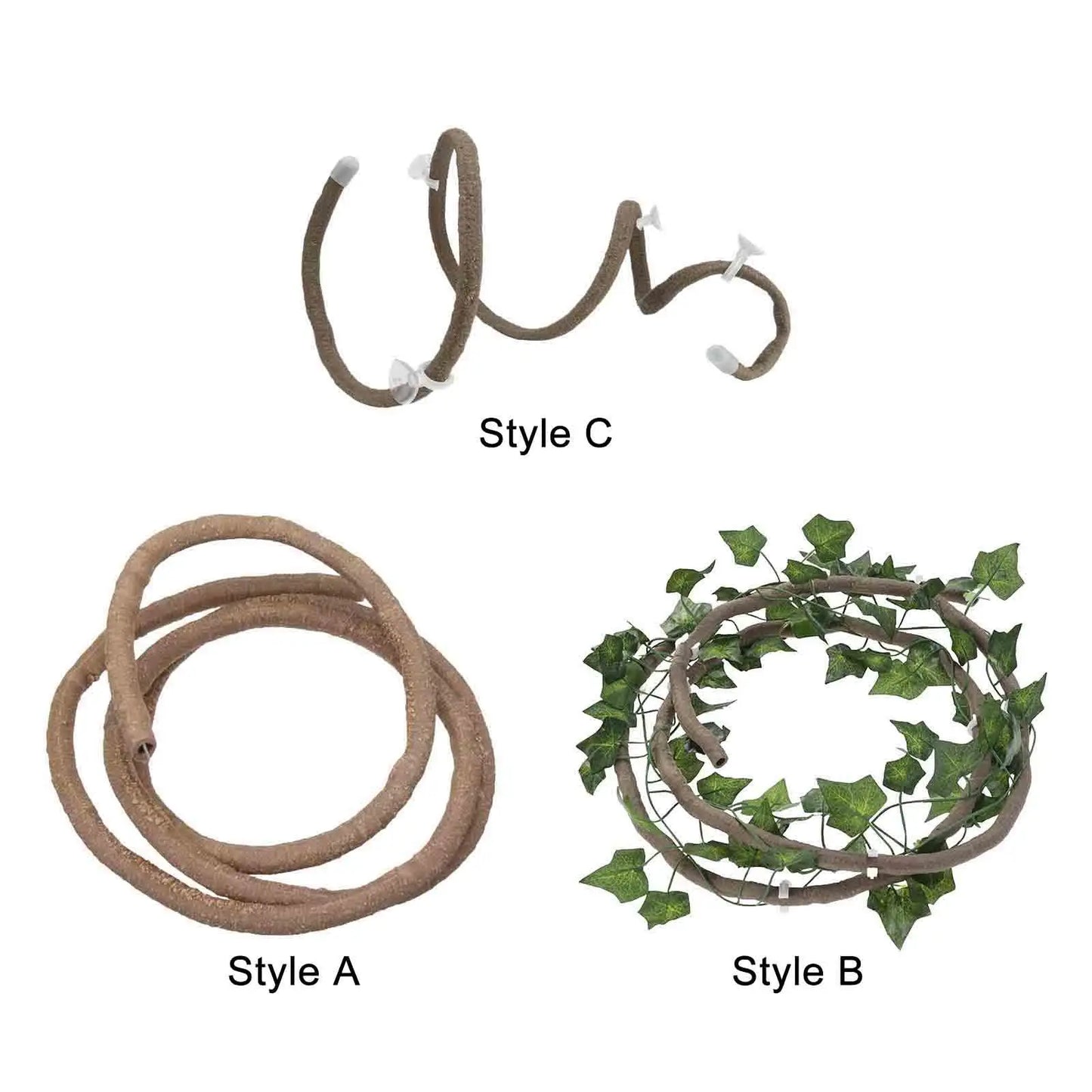 Terrarium Reptile Vines for Reptile Enclosur Reptile Terrarium Decor for Chameleon Bearded Dragon Leopard Gecko Snake