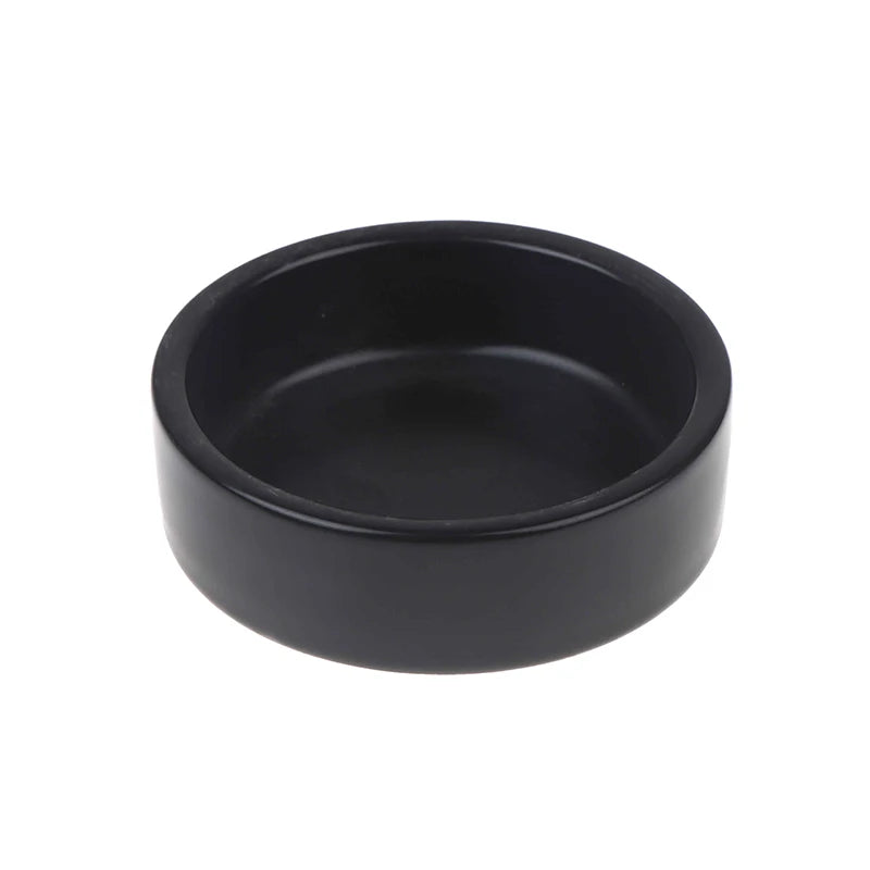 Reptile Food Bowl Anti-Escape Ceramic Feeder Dish Black White Reptile Water Bowl For Hermit Crab Gecko Chameleon Corn Snake