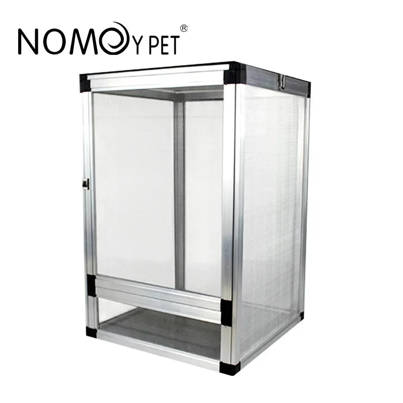 Reptile Rainforest Habitat Tank Aluminium Reptile Terrarium Breeding Cage with Screen Ventilation for Reptile Lizard Chameleon