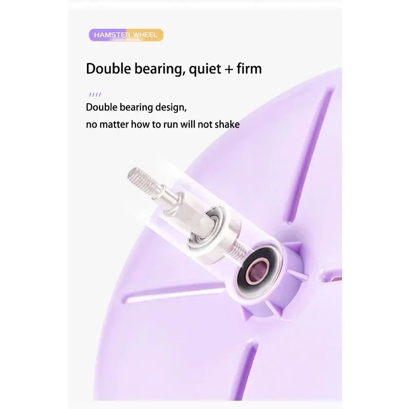 CritterCare Large Quiet Running Wheel For Hamsters And Small Rodents - Safe Durable Plastic Exercise Wheel