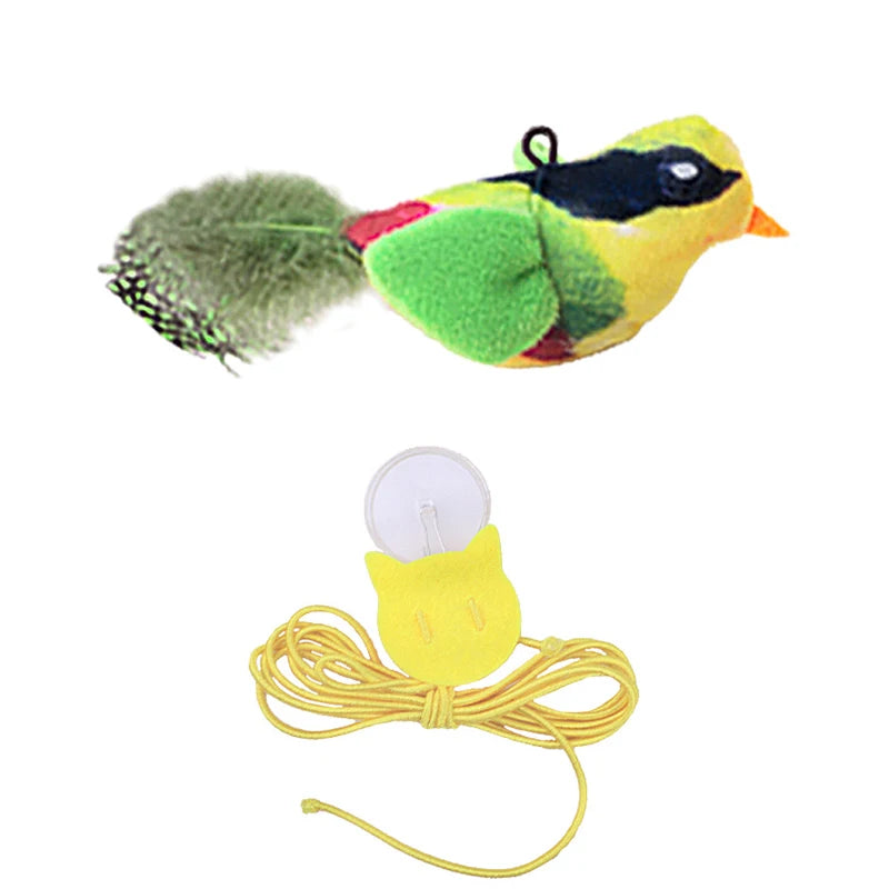 Plush simulated call bird cat toy cat self-sexual sound toy bird teasing cat sticks to resist biting pet toy