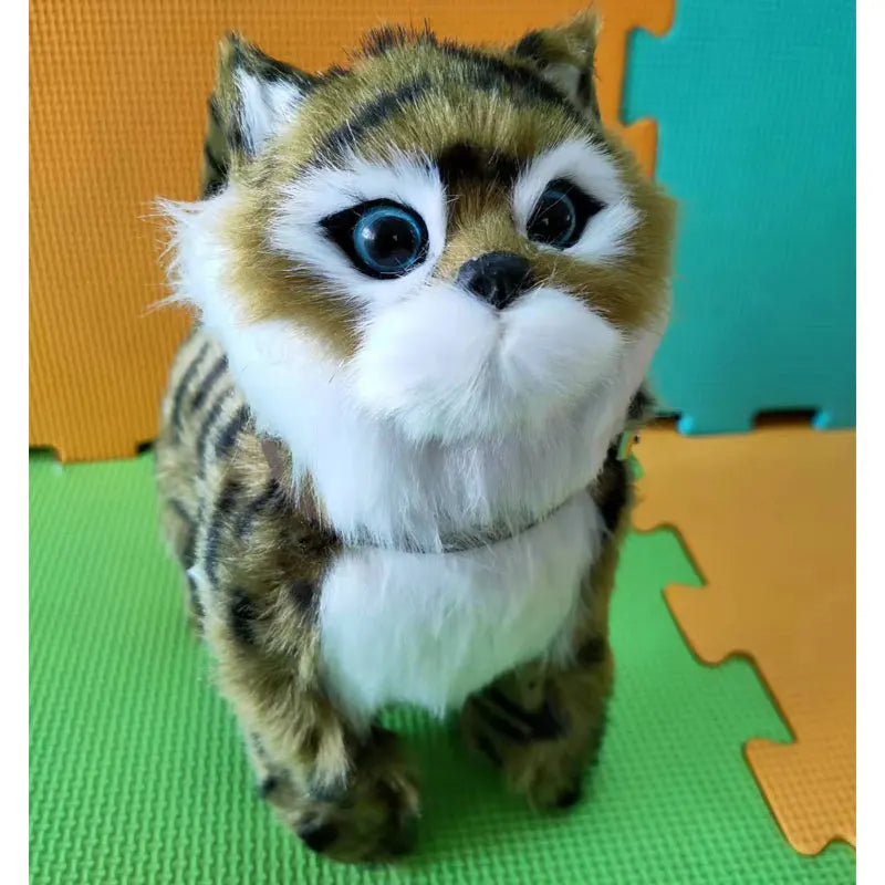 Electronic Cat Robot Dog Toy Electronic Plush Animal Pet Toy Singing Songs Walk Mew Leash Kitten Toys For Children Birthday Gift