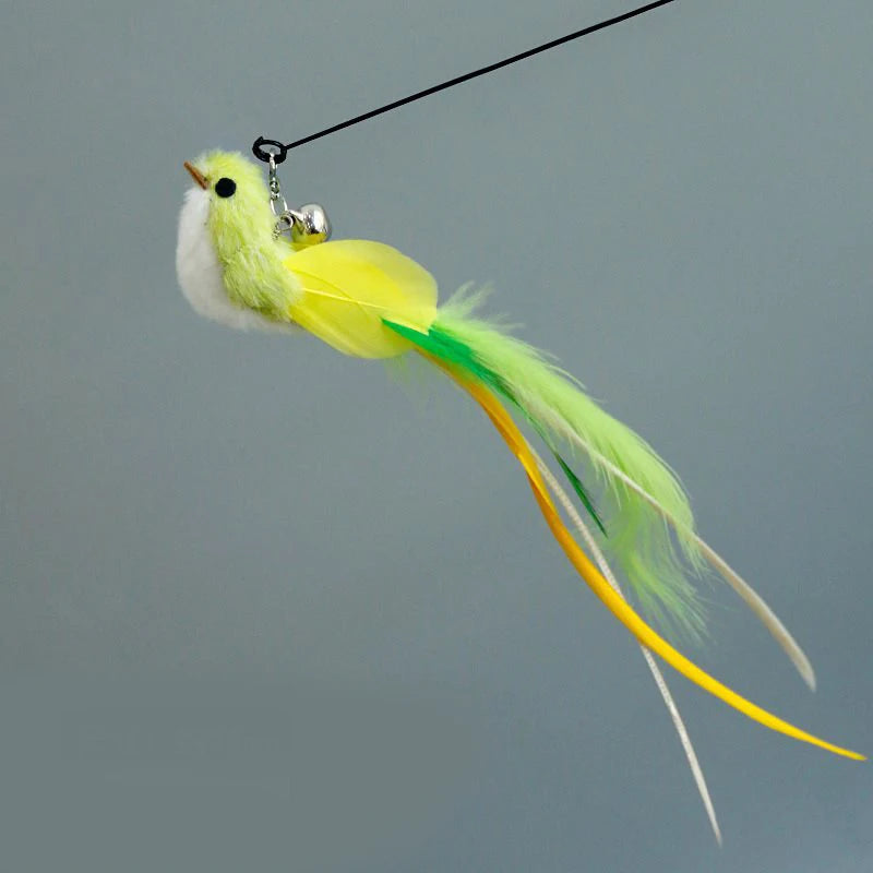 Funny Bird Feather Cat Wand With Bell Accessories Interactive Toys For Cats Kitten Hunting Teaser Exercise Pet Products