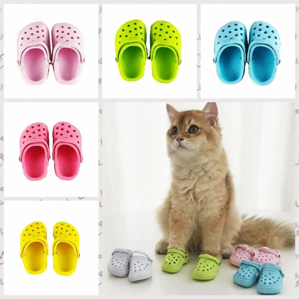 PawStride Pet Shoes For Cats And Dogs All Season Non Slip Breathable Comfort With Hole Design PVC Outsole