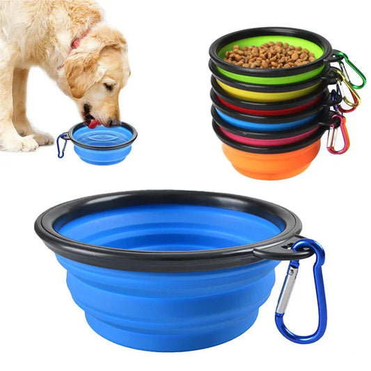 Outdoor Dog Bowl Collapsible Portable Puppy Drinking Container Wear-resistant and Drop-resistant Cat Bowl Travel Pet Accessories