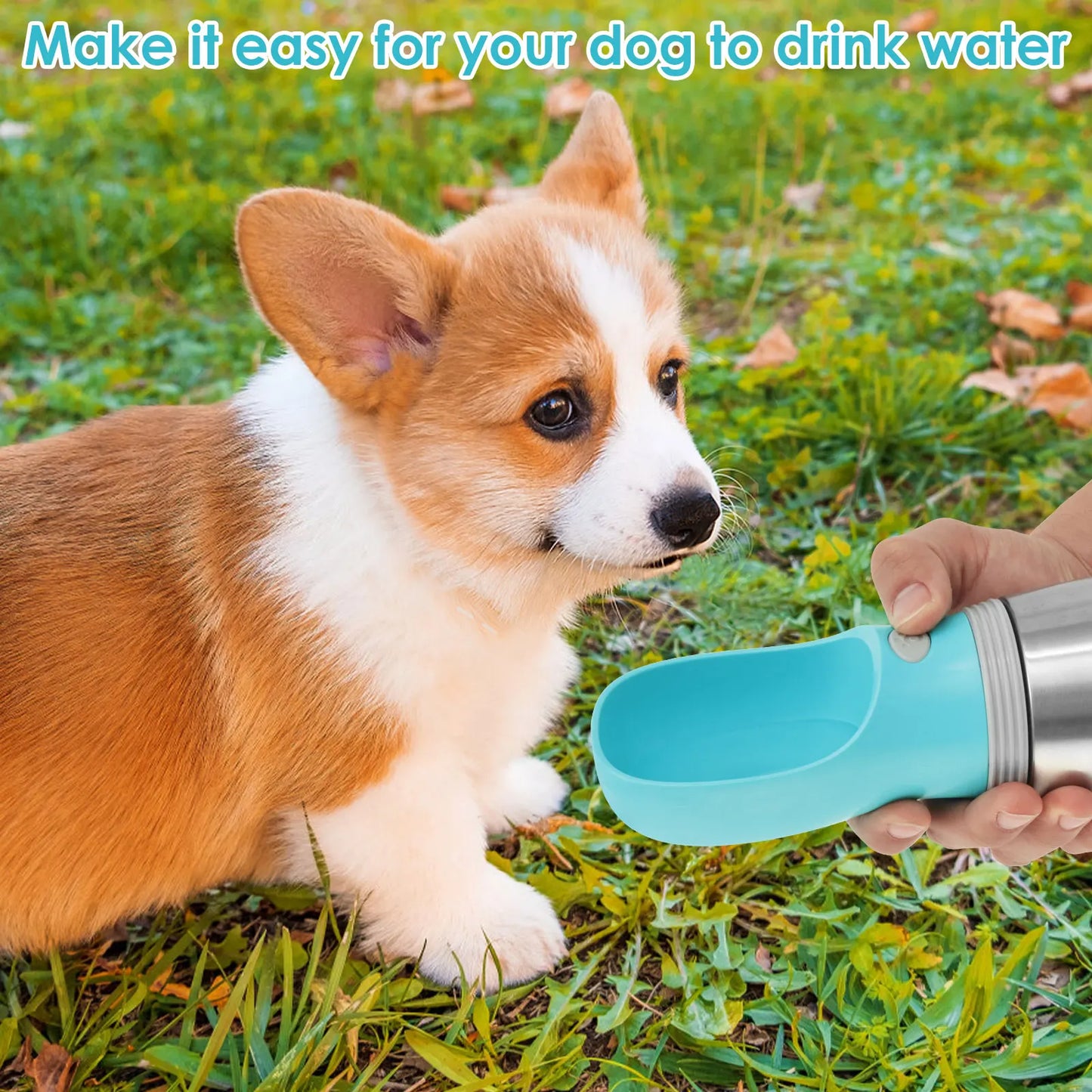 700ML Dog Water Bottle Portable Pet Water Dispenser with Drinking Feeder Outdoor Leak Proof Puppy Drinking Container for Travel