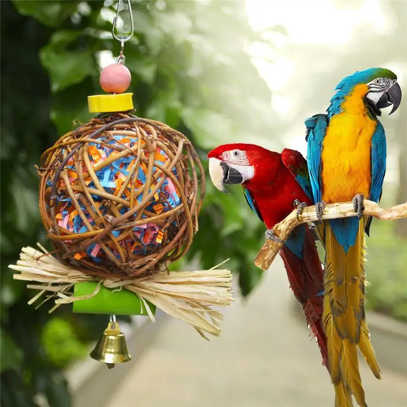 Parrot Bird Toy Small Parrot Chewing Toys Parrot Cage Foraging Hanging Toy Parrot Bird Toy Christmas New Year For Home