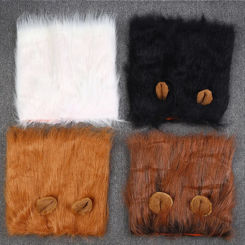 NONOR Cute Pet Dog Cosplay Clothes  Costume Lion Mane Winter Warm Pet for Large Dogs  Party Decoration with Ear Pet Accessories