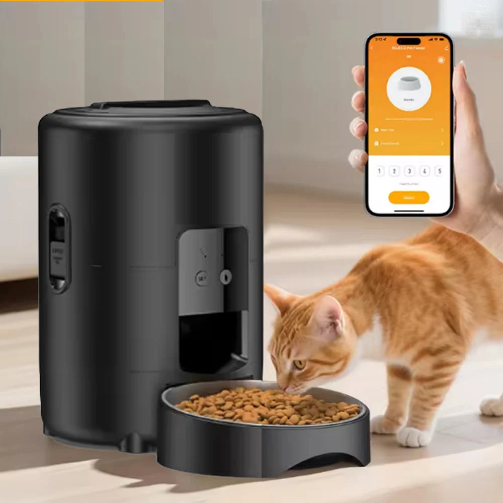 2L Button USB Automatic Animal Feeding Smart Cat Feeder Dog Slow Food Donor With Voice Timing Pet Feed Pet Deliver Feeds Chalet
