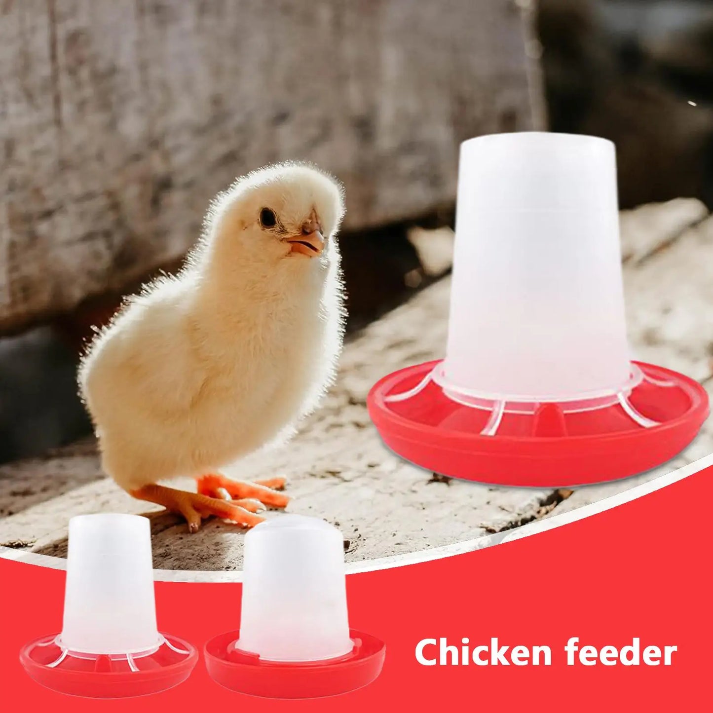 Automatic Chicken Waterer Chicken Feed funnel Poultry Feeding Equipment Bird Food Canisters For Farm Pet Outdoor Barn Family