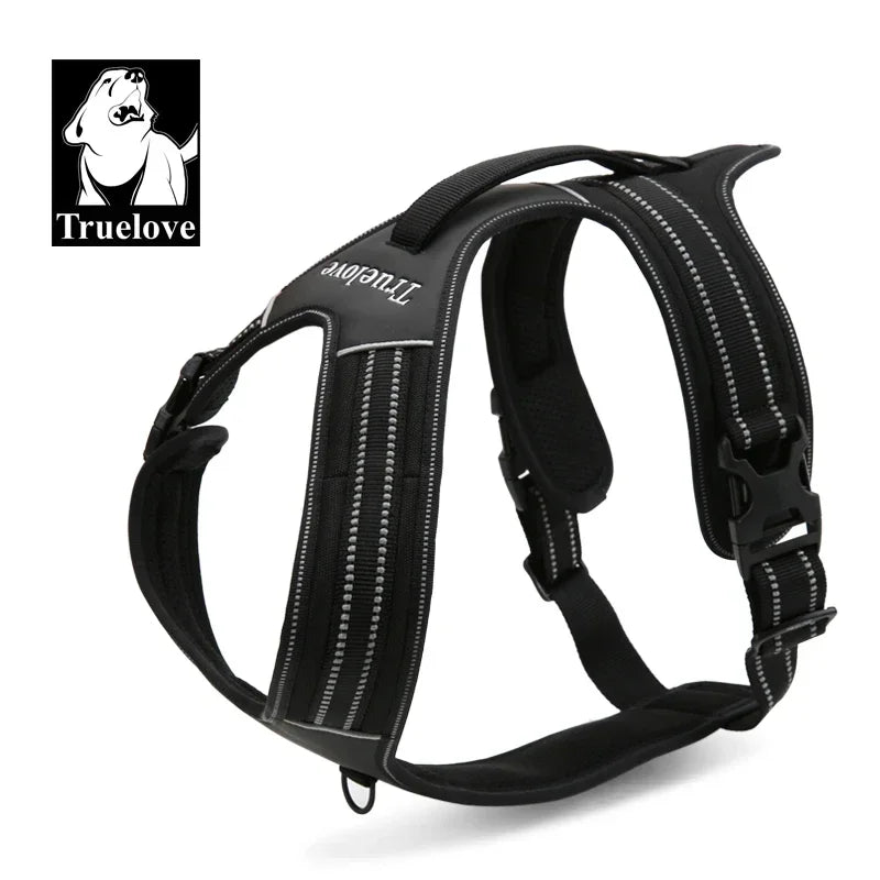 Truelove Sport Nylon Reflective No Pull Dog Harness With Handle For Outdoor Adventures XS to XL In Five Colors